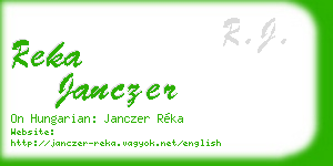 reka janczer business card